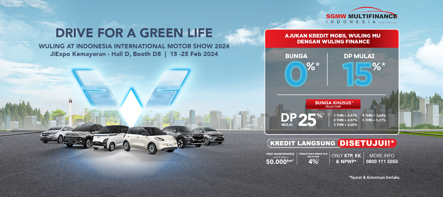 Beli Wuling di IIMS 2024 & Nikmati Pengajuan Kredit Mobil! Beli Wuling di IIMS 2024 & Nikmati Pengajuan Kredit Mobil!