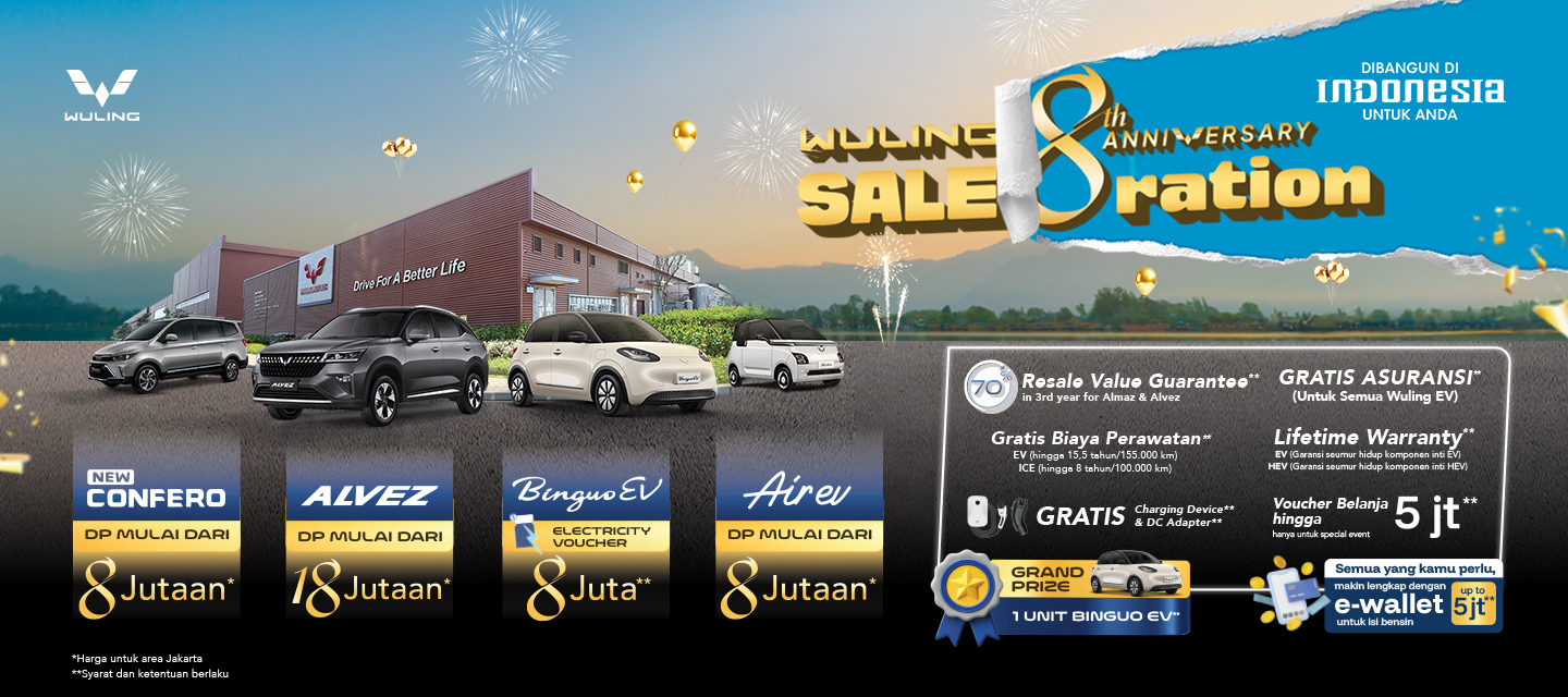 Rayakan Wuling SALE8ration dan Dapatkan Mobil Baru Rayakan Wuling SALE8ration dan Dapatkan Mobil Baru