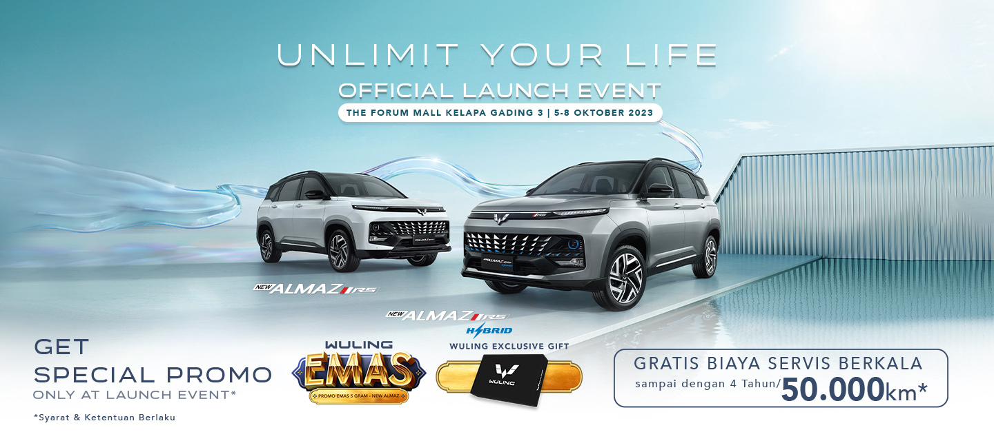 Official Launch Wuling New Almaz RS Pro Hybrid “Unlimit Your Life” Official Launch Wuling New Almaz RS Pro Hybrid “Unlimit Your Life”